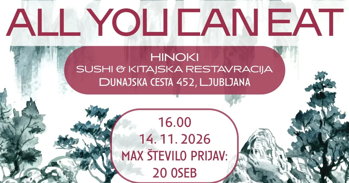 All you can eat sushi v kitajski restavraciji Hinoki